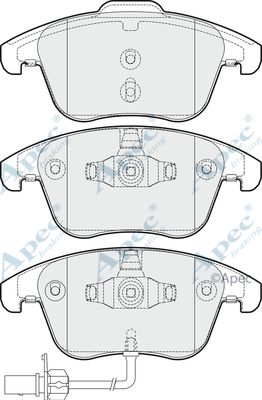 APEC BRAKING stabdžių trinkelių rinkinys, diskinis stabdys PAD1651